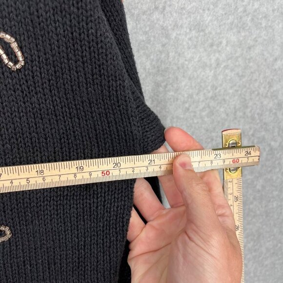 Heirloom Collectables VTG Floral Cardigan Size M Oversized Embroidered Beaded - Picture 10 of 11